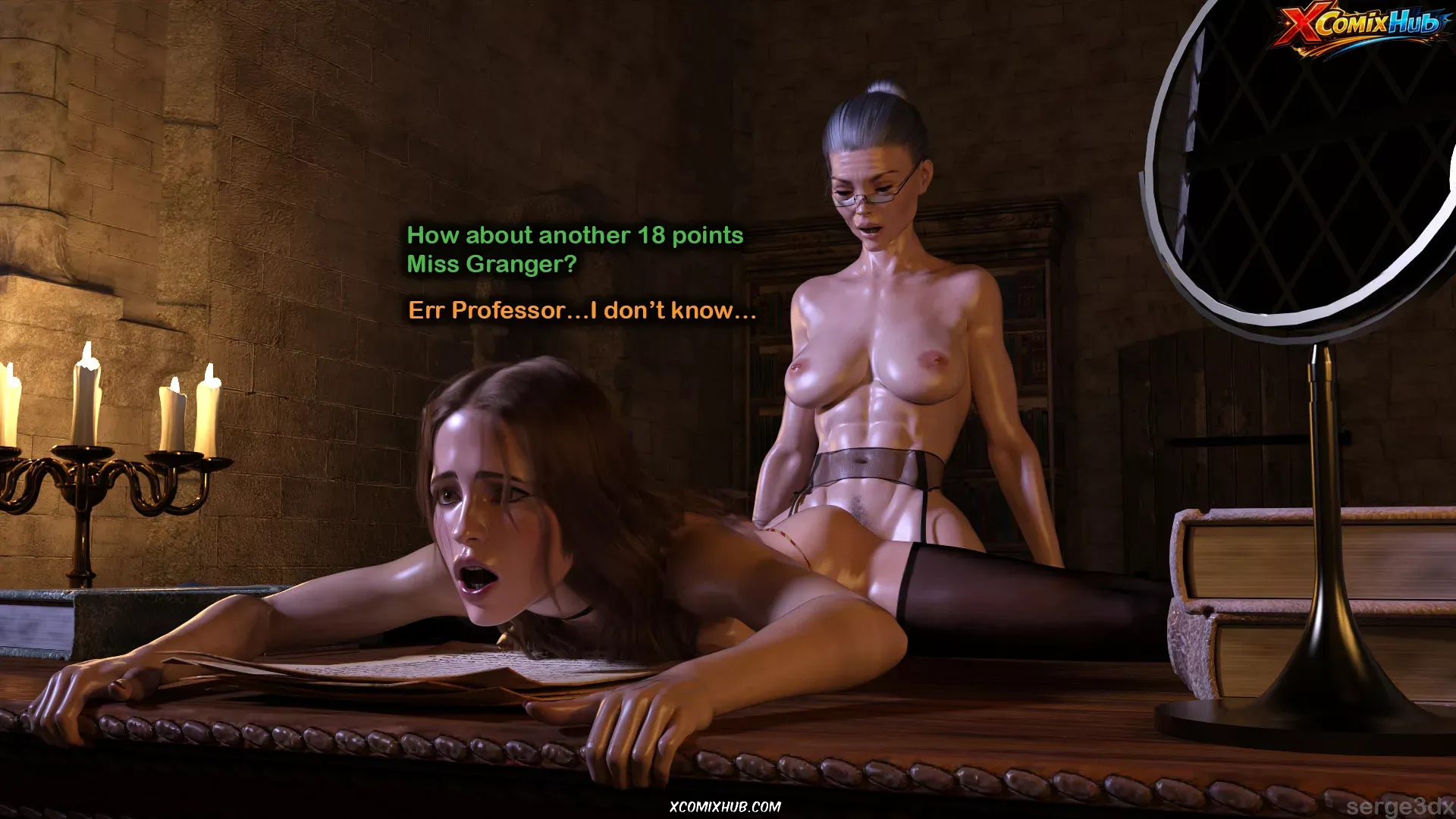 Hermione Granger And The Professor's Wand Serge3dx 090 Comic Page 90